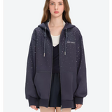 13DE MARZO | 2604 Shine Logo Zip Hoodie Royal Blue