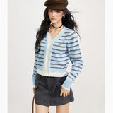 MacyMccoy 2510 假两件条纹拼接毛衣