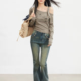 MacyMccoy 2408 复古微喇牛仔裤