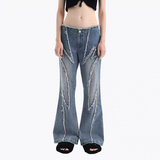 ANN ANDELMAN 2512 哥特图像拼接牛仔裤