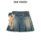 13DE MARZO | 2509 Denim Frayed Skirt