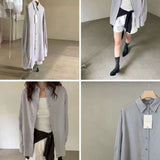 KOREAN COLLECTION 2509 纯色宽松通勤衬衫