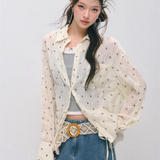 SOMESOWE 2604 氛围好褶皱波点衬衫
