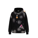 13DE MARZO | 2509 Badge Retro Hoodie Black