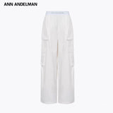 ANN ANDELMAN 2410 白色工装阔腿裤