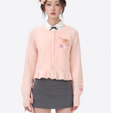 13DE MARZO | 2510 RONRON Bear Ribbon Cardigan Pink
