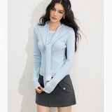 MacyMccoy 2510 披肩针织两件套 蓝