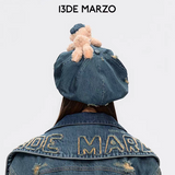 13DE MARZO | 2509 Denim Cuffed Beret Hat