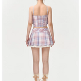 13DE MARZO | 2601 Plaid Low Waist Pleated Skirt