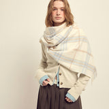 MARDI MERCREDI 2511 WOOL MUFFLER CHECK IVORY