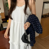 KOREAN COLLECTION 2603 圆领波点百搭针织开衫 深蓝