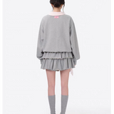 13DE MARZO | 2510 RONRON Bear Ruffle Skort Grey
