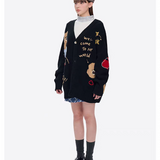13DE MARZO | 2509 Doozoo Doodles Cardigan Black