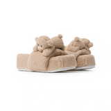 13DE MARZO | 2509 Bear Flip-top Fur Slippers Almond