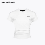 ANN ANDELMAN 2507 叠褶短袖修身Tee 白