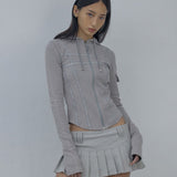 SCULPTOR 2511 Washed Bondage Hoodie Washed Gray