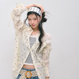 SOMESOWE 2604 氛围好褶皱波点衬衫