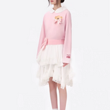 13DE MARZO | 2510 RONRON Bear Ribbon Sweatshirt Pink