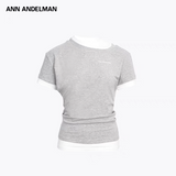 ANN ANDELMAN 2504 假两件拼接短袖 灰