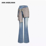 ANN ANDELMAN 2510 衬衫绑带两件式微喇牛仔裤