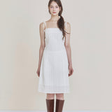 NOT YOUR ROSE 2601 Lace frill midi dress (Ivory)
