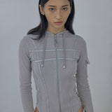 SCULPTOR 2511 Washed Bondage Hoodie Washed Gray