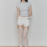 PAIN OR PLEASURE 2604 RUBY HOOK SHORTS (SS ver.) WHITE