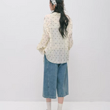 SOMESOWE 2604 氛围好褶皱波点衬衫