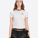 13DE MARZO | 2603 Mini Logo Tight Tee White