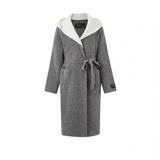 DIANA VEVINA 2512 连帽羊毛气质大衣 灰