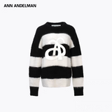 ANN ANDELMAN 2409 黑白条纹套头毛衣