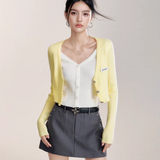 MacyMccoy 2510 假两件撞色针织开衫