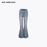 ANN ANDELMAN 2512 哥特图像拼接牛仔裤