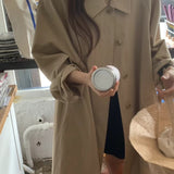 KOREAN COLLECTION 2511 双排扣长款气质风衣外套