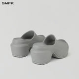 SMFK 2610 流线一体高跟厚底运动拖鞋 星空银
