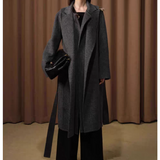 DIANA VEVINA 围巾披肩两穿呢气质大衣