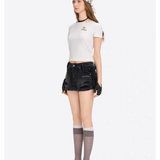13DE MARZO | 2603 Mini Logo Tight Tee White