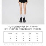 MacyMccoy 2507 高腰爱心牛仔短裤 黑