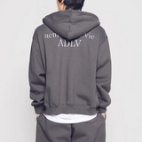 ADLV 2509 字母Logo连帽卫衣 炭灰