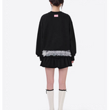 13DE MARZO | 2510 RONRON Double Ribbon Bear Sweatshirt Black