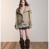 VIA PITTI 2512 不规则铆钉百搭短裤