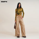 SMFK 2509 野性起源手工塔型运动工装裤 牛仔棕