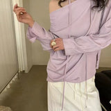 KOREAN COLLECTION 2504 纯色气质百搭系带衬衫