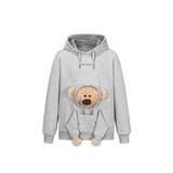 13DE MARZO | 2509 Doozoo Pocket Bear Hoodie Grey