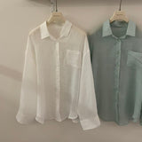 KOREAN COLLECTION 2607 气质蕾丝吊带防晒衬衫半裙三件套