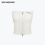 ANN ANDELMAN 2607 开拉链毛织抹胸