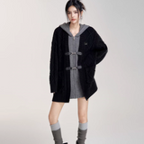MacyMccoy 2501 带帽针织大外套 黑