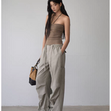 VIA PITTI 2509 抹胸麻花挂脖针织上衣 燕麦咖