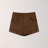 VIA PITTI 2512 不规则铆钉百搭短裤