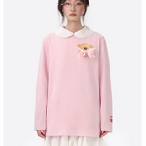 13DE MARZO | 2510 RONRON Bear Ribbon Sweatshirt Pink